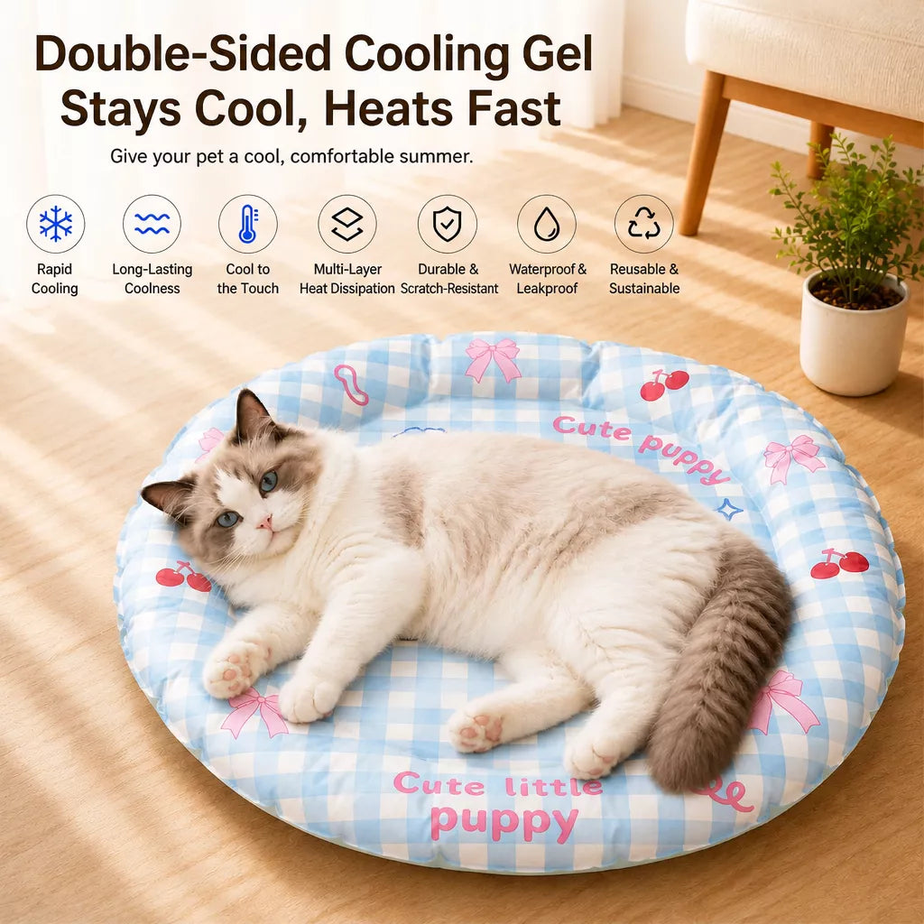 Round Nylon Pet Bed Mat for Dogs & Cats