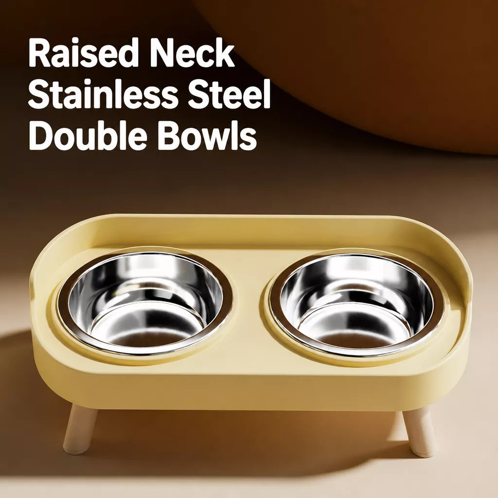 Small Dog Stainless Steel Bowl and Stand Set