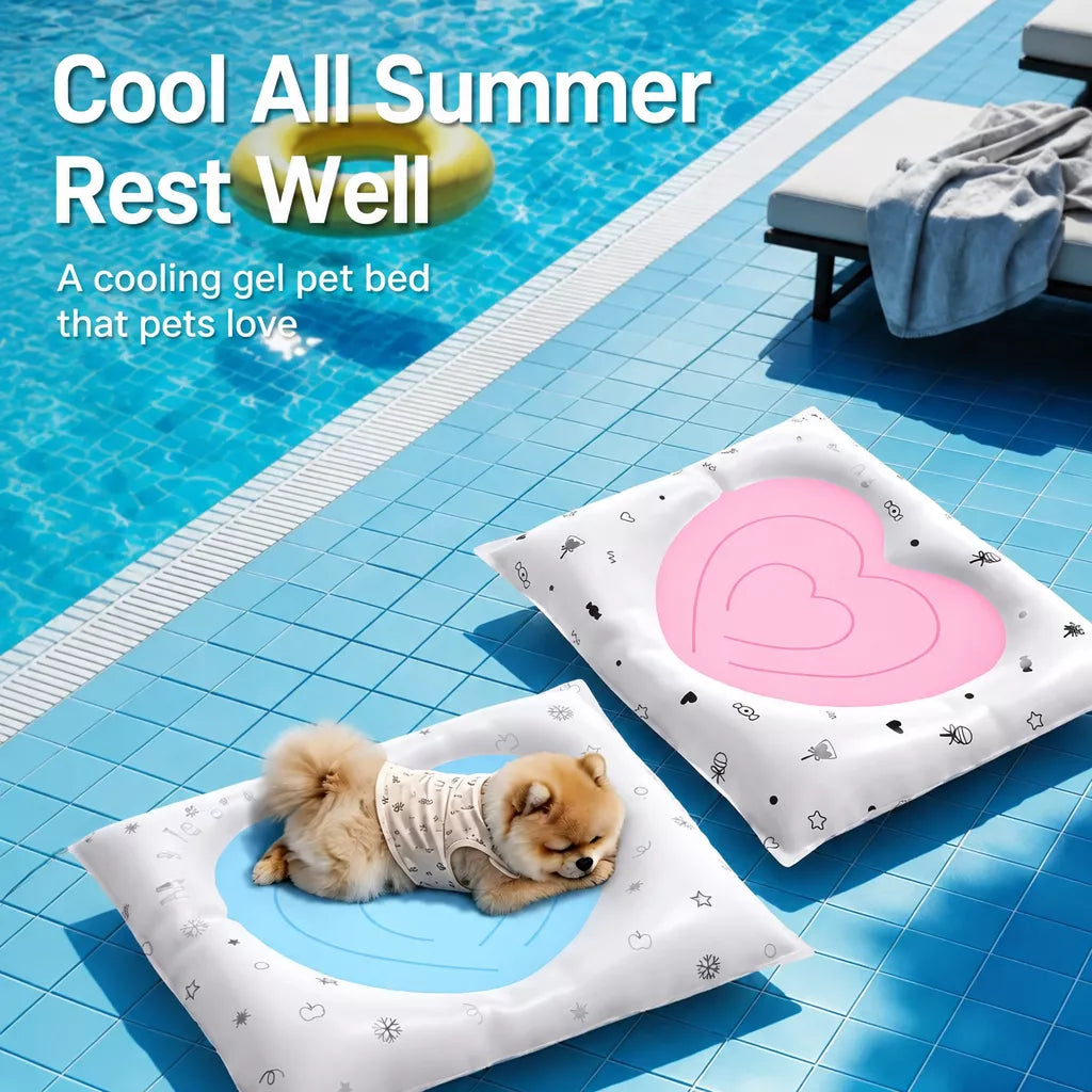 Gel Pet Mat with Oxford Cloth Cover for Cats and Dogs