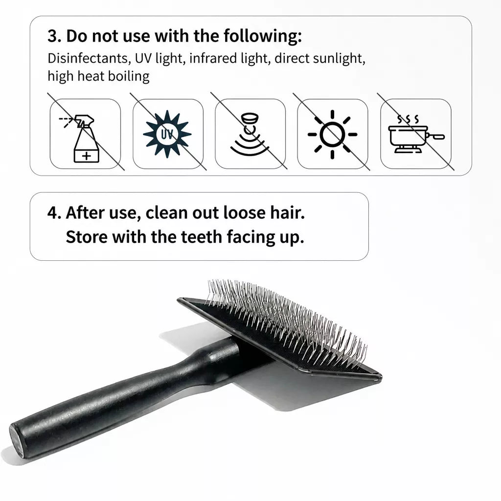 Pet Slicker Brush for Cats and Dogs – Long-Hair Grooming Tool