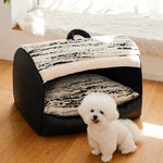 Covered Dog Bed Tent with Removable Washable Cushion