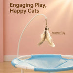 Elevated Round Pet Bed with Breathable Hammock