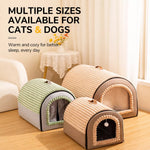 Enclosed Dog & Cat Bed House for Cozy Rest