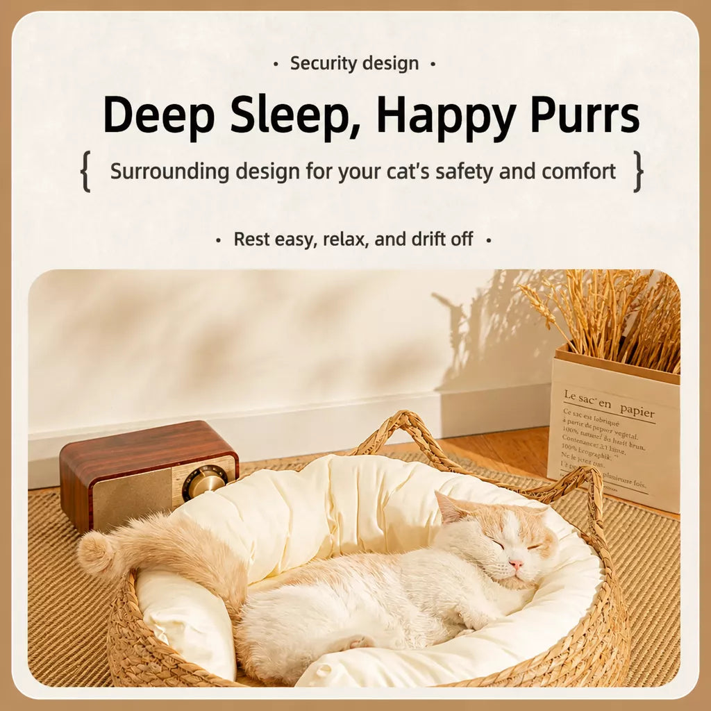 Woven Cat Beds for Cats & Small Dogs