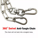 304 Stainless Steel Chain Dog Leash, Collar & Handle Set
