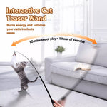 Cat Wand Toy with Feather Replacement Heads