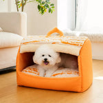 Covered Dog Bed Tent with Removable Washable Cushion