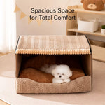 Enclosed Dog Bed with House-Style Design