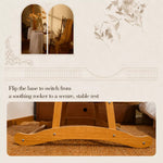 French-Style Cat Bed with Rocking Cradle Base