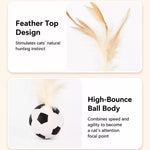 Cat Feather Teaser Ball Toy