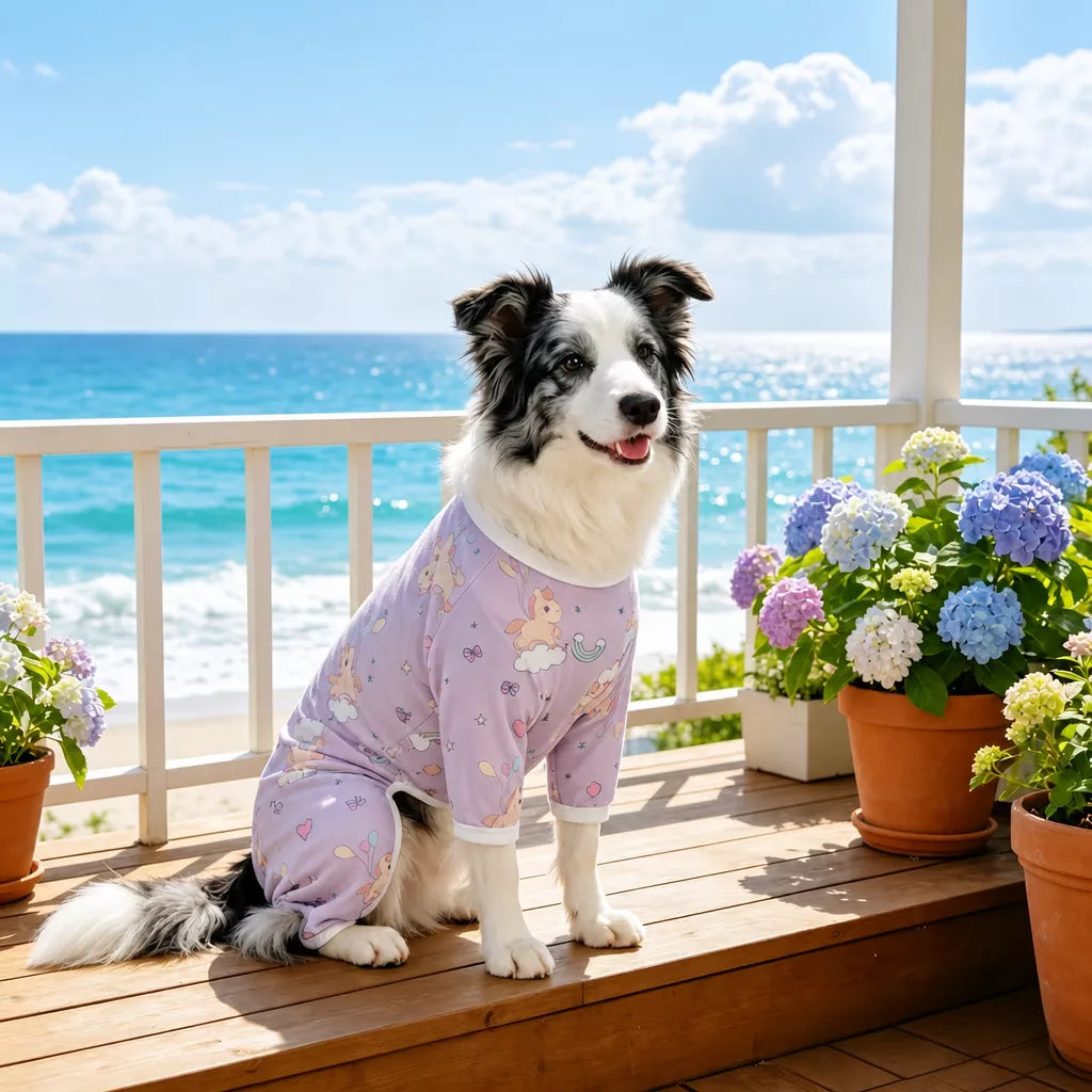 Four-Leg Dog Shirt with Cartoon Print