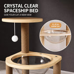 Space Pod Cat Tree with Scratching Post and Play Wheel
