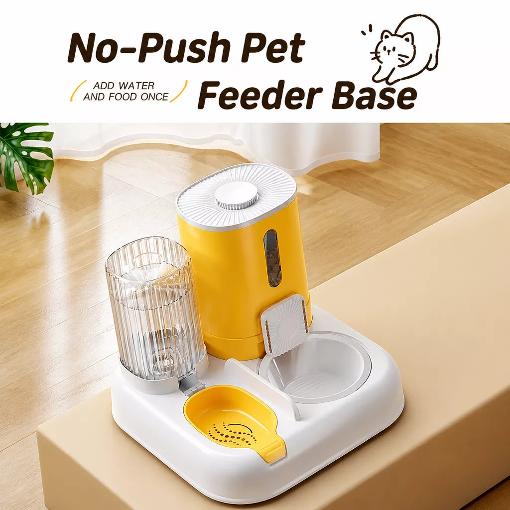 Automatic Pet Feeder with Separate Food and Water Bowls