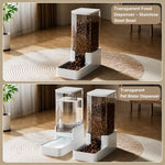 Automatic Pet Feeder & Water Dispenser with Dual Bowls