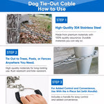 304 Stainless Steel Chain Dog Leash, Collar & Handle Set