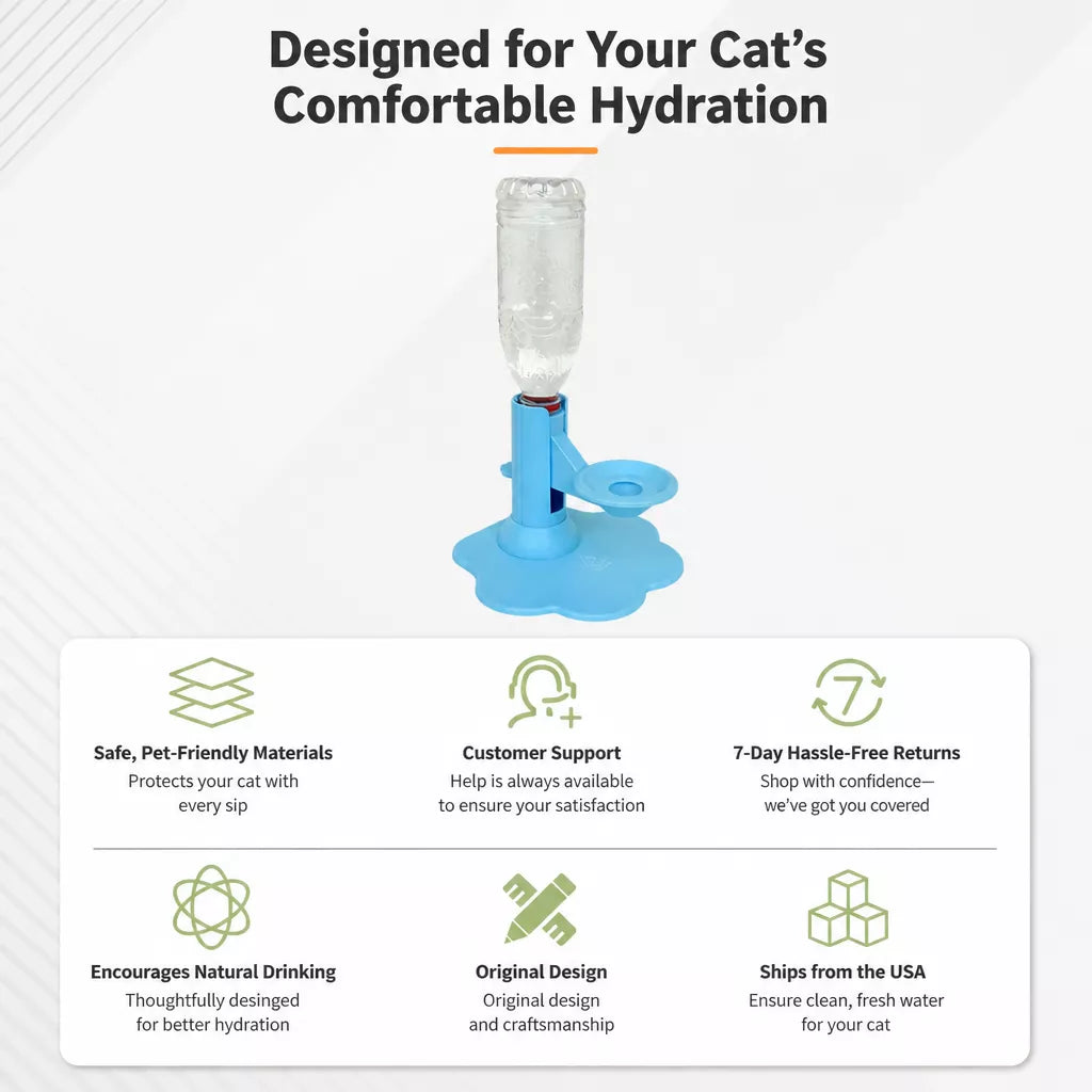 Adjustable Plastic Cat Water Dispenser