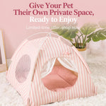 Indoor Cat & Dog Tent Bed with Removable, Washable Cushion