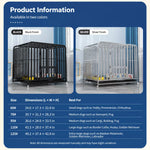 Indoor Dog Crate with Divider, Tray & Locking Casters