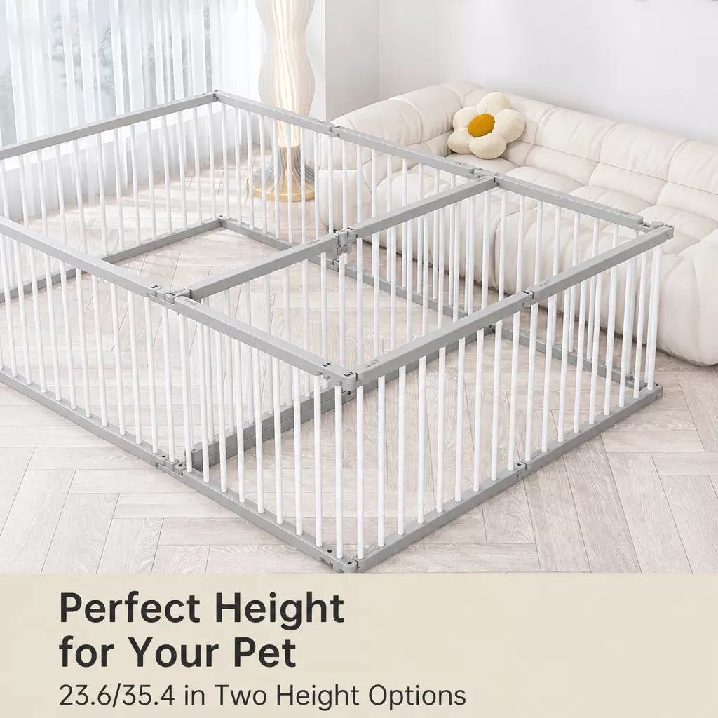 Indoor Dog Playpen with Double Doors, 23.6-Inch High