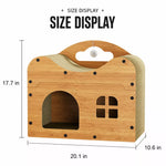 Corrugated Cardboard Cat House with Integrated Scratching Surface