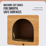 Corrugated Cardboard Cat House with Integrated Scratching Surface
