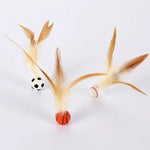 Cat Feather Teaser Ball Toy