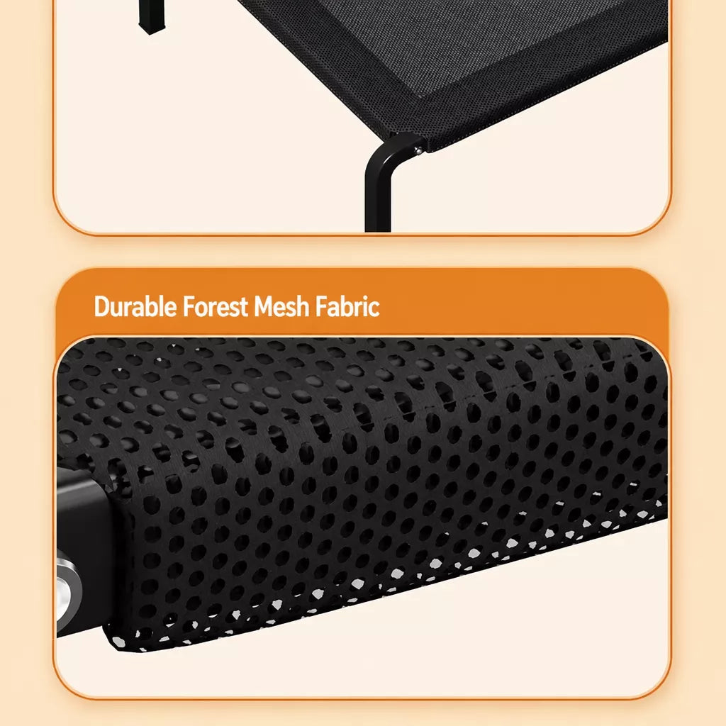Elevated Dog Bed with Nylon Cot and Stainless Steel Frame