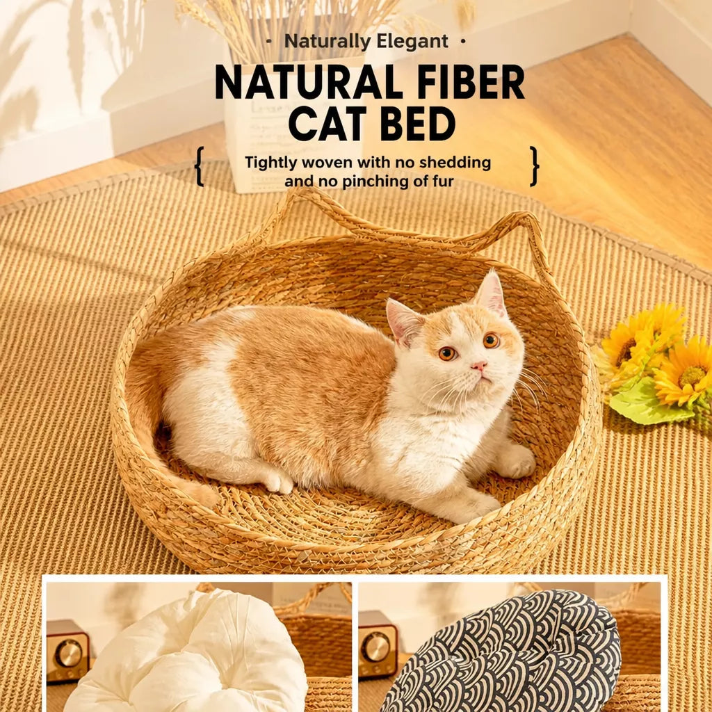 Woven Cat Beds for Cats & Small Dogs