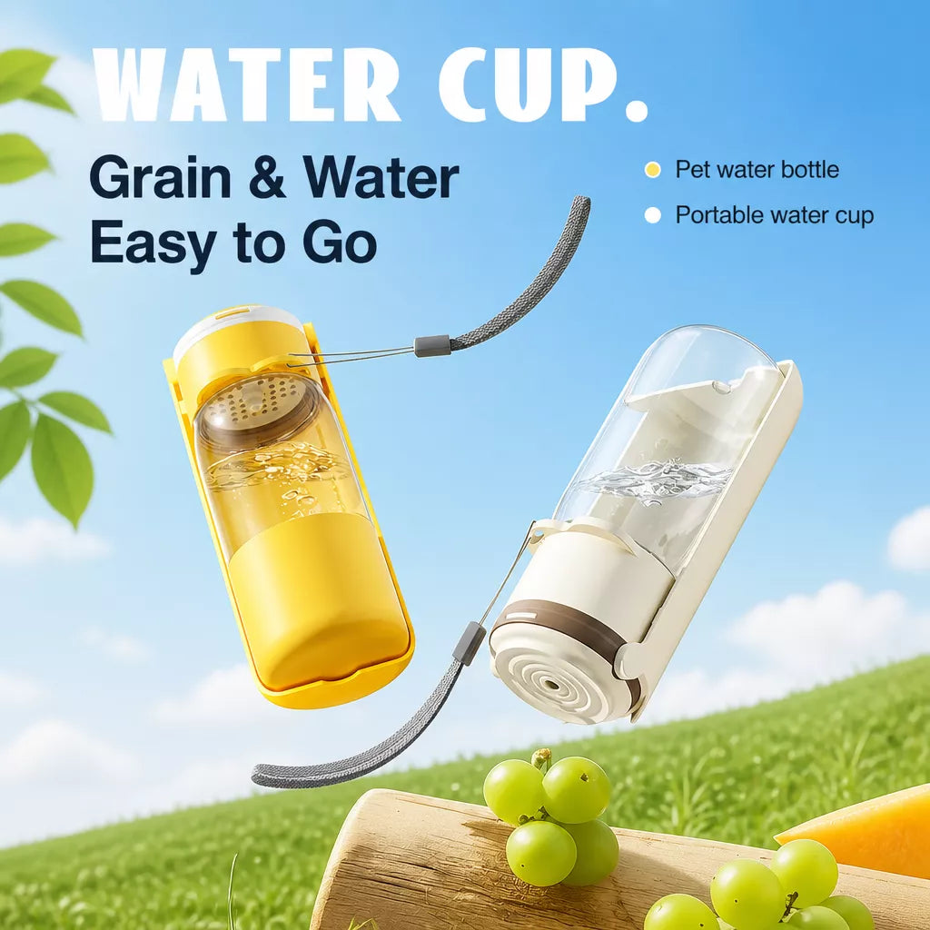 Portable Dog Water Bottle with Integrated Drinking Cup