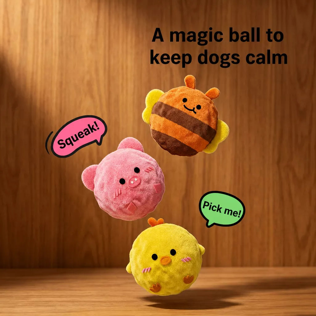 Squeaky Spiky Ball Dog Toy