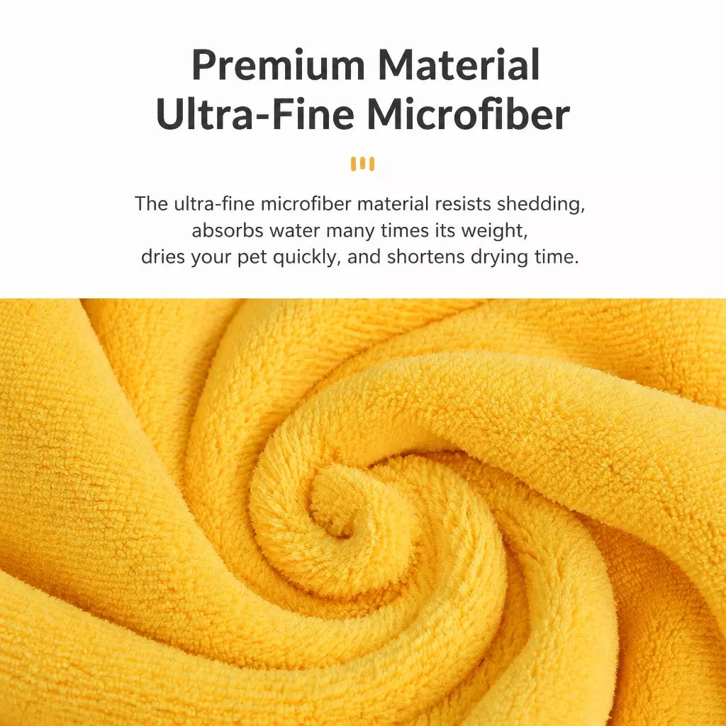 Absorbent Quick-Dry Pet Bath Towel for Dogs and Cats