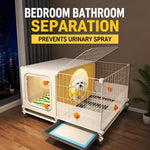 Small Dog Crate with Separate Rest and Potty Areas