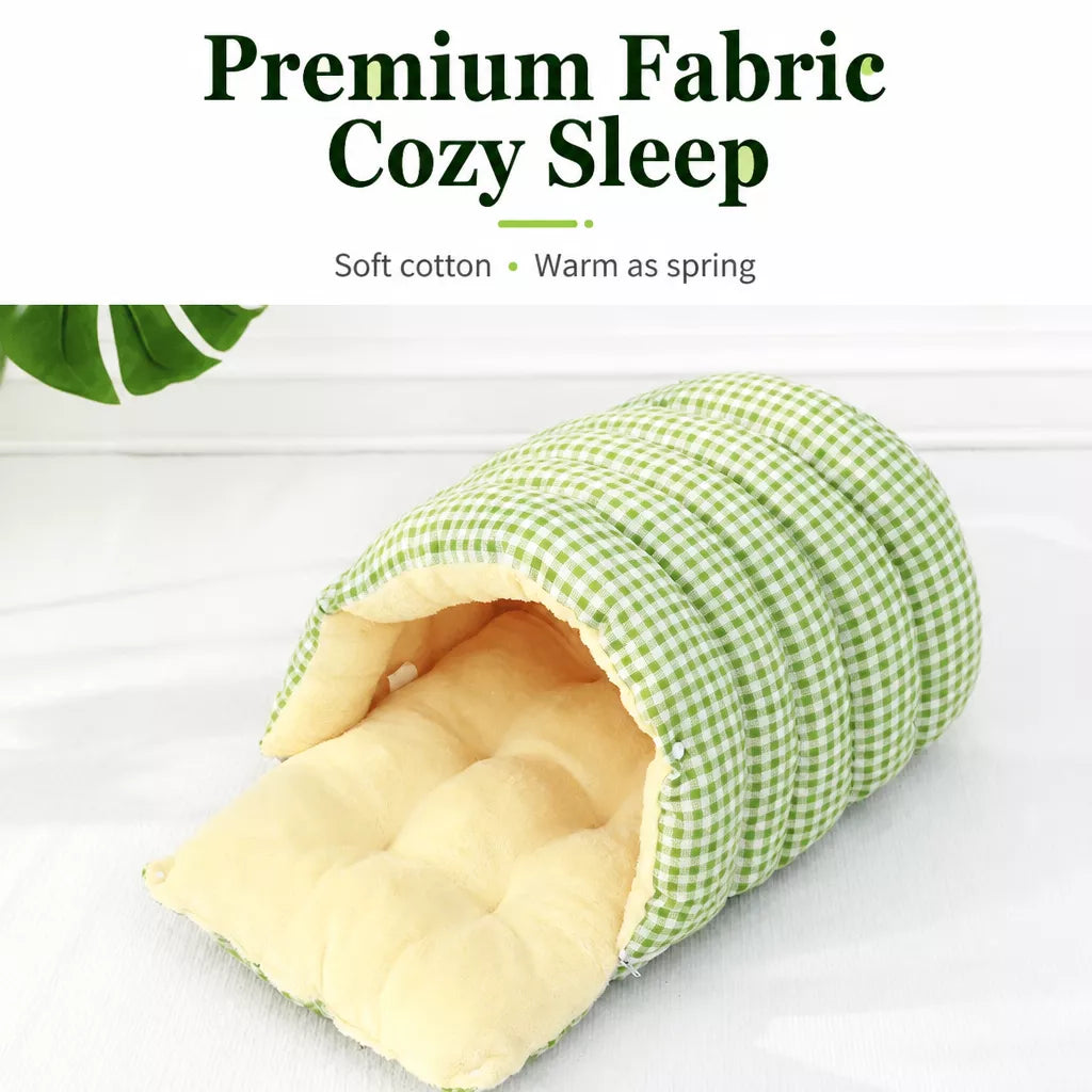 Semi-Enclosed Pet Bed with Removable Washable Cover