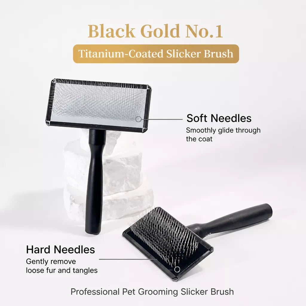 Pet Slicker Brush for Cats and Dogs – Long-Hair Grooming Tool