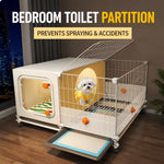 Small Dog Crate with Separate Rest and Potty Areas