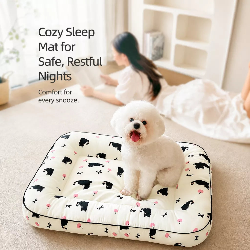 Cotton-Linen Pet Bed Cushion for Small Pets
