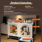 Dog Crate with Separate Toilet Tray