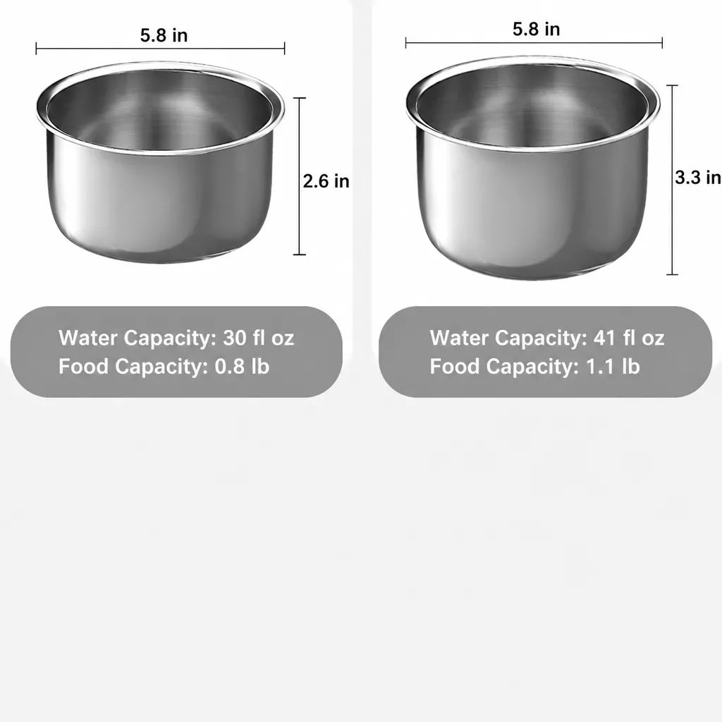 Elevated Stainless Steel Pet Bowl Stand for Dogs and Cats