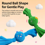 Squeaky Rope Ball Tug Toy for Small and Medium Dogs