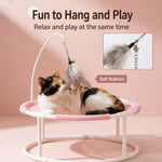 Elevated Round Pet Bed with Breathable Hammock