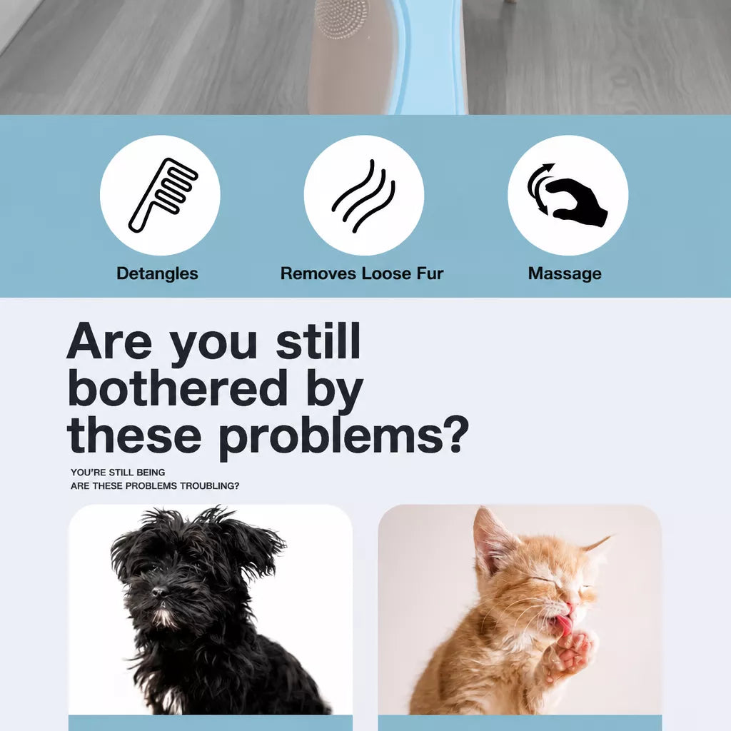 Double-Sided Dematting & Grooming Brush for Dogs and Cats