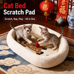 Sisal Cat Scratcher Bed with Deep Bowl for Cats