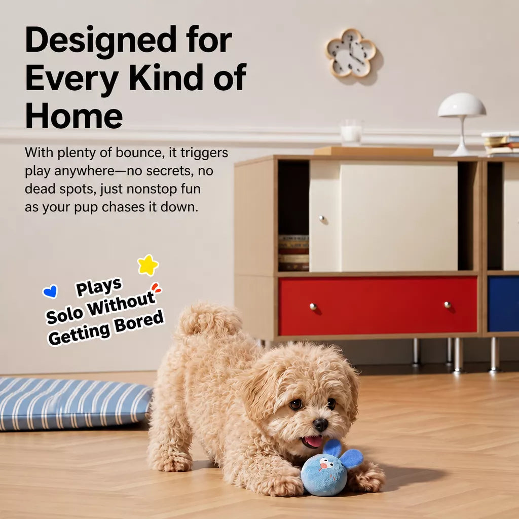 Squeaky Elastic Ball Toy for Dogs