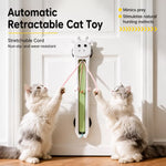 Automatic Wall-Mounted Cat Teaser Toy with Interactive Rope