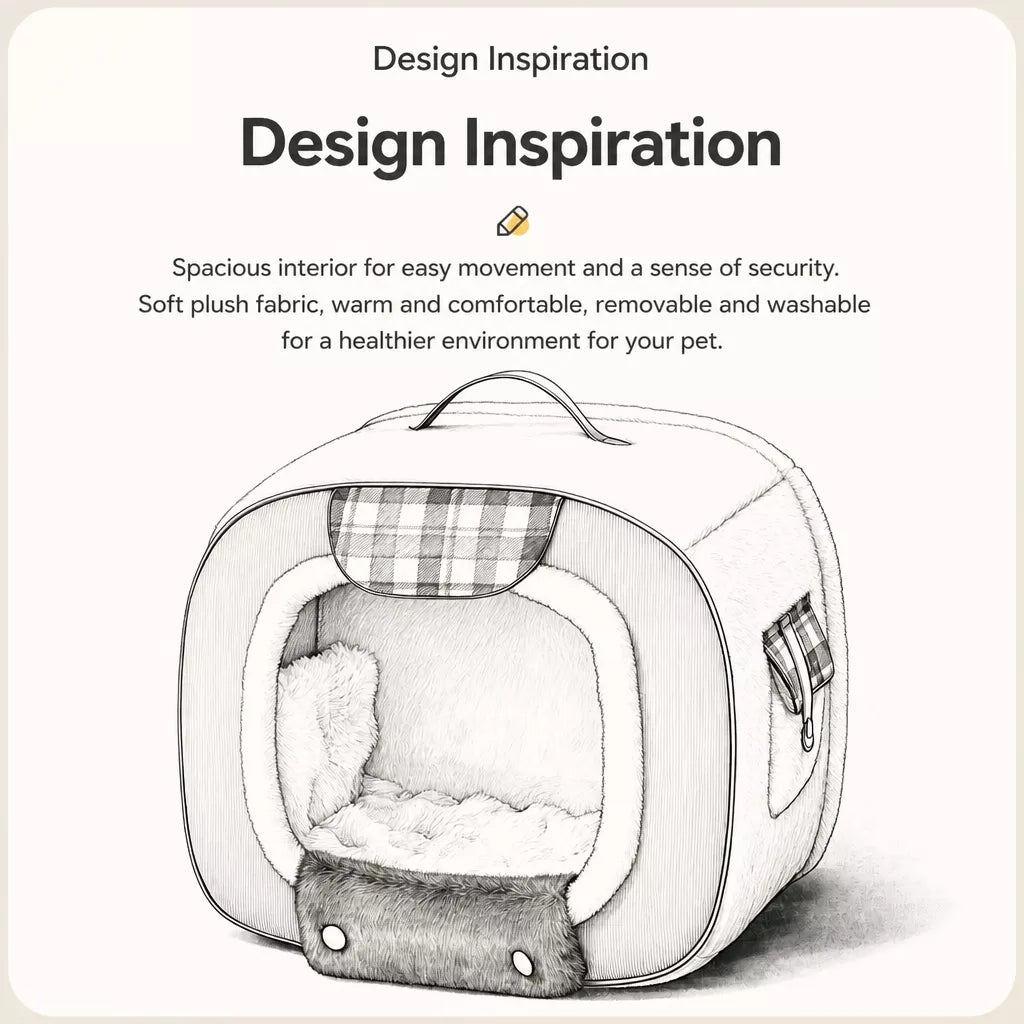 Corduroy Pet Bed with Removable Cover