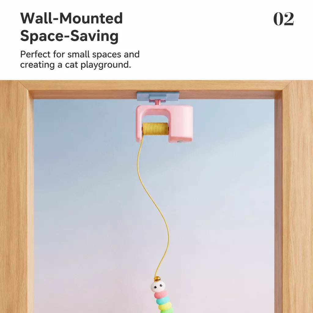 Automatic Cat Yoyo Teaser Toy with Door-Hanging Design