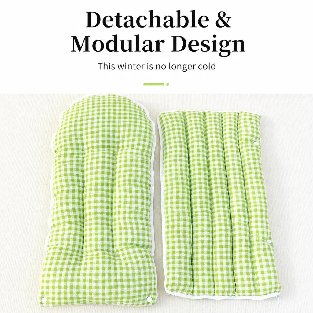 Semi-Enclosed Pet Bed with Removable Washable Cover
