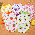 Pet Vest for Dogs and Cats – Cartoon Fruit Print Polyester Apparel
