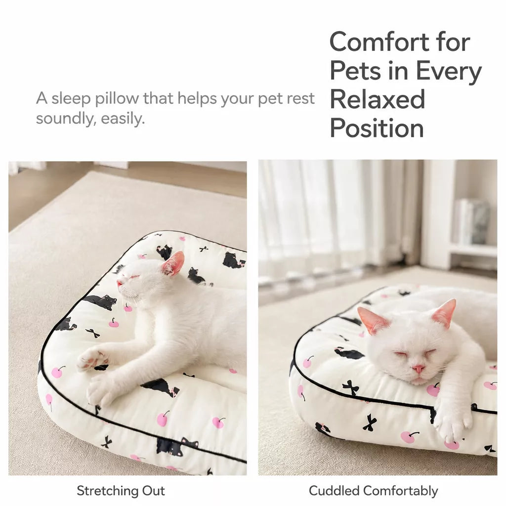 Cotton-Linen Pet Bed Cushion for Small Pets