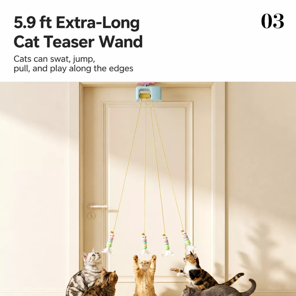 Automatic Cat Yoyo Teaser Toy with Door-Hanging Design